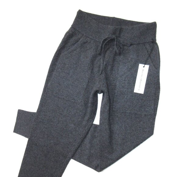 NWT White + Warren Lounge Pant in Charcoal Heather Gray Cashmere Knit Jogger XS - Picture 2 of 6